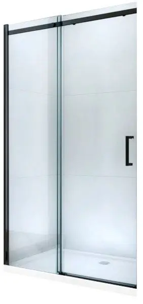 Sprchové dveře posuvné MEXEN OMEGA černé 130 cm