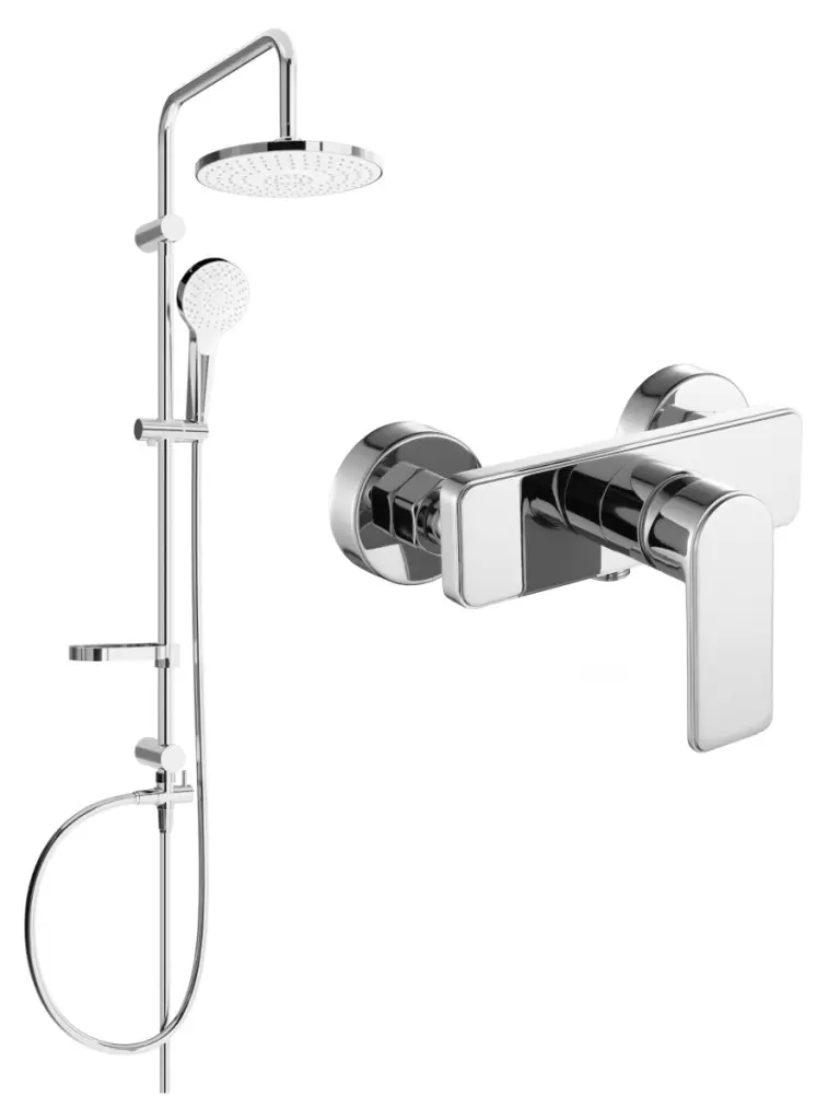 MEXEN/S Erik sprchový sloup včetně sprchové baterie Cetus, chrom 744340205-00
