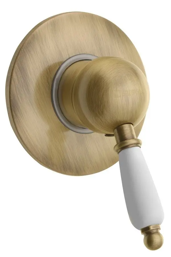Sapho Kirké - Sprchová baterie White pod omítku, s tělesem, bílá páčka, bronz KI41BB