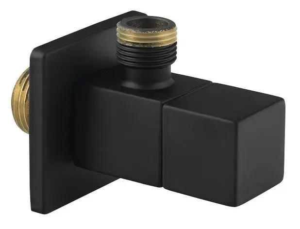 SAPHO Rohový ventil hranatý, 1/2"x3/8", černá mat SL115