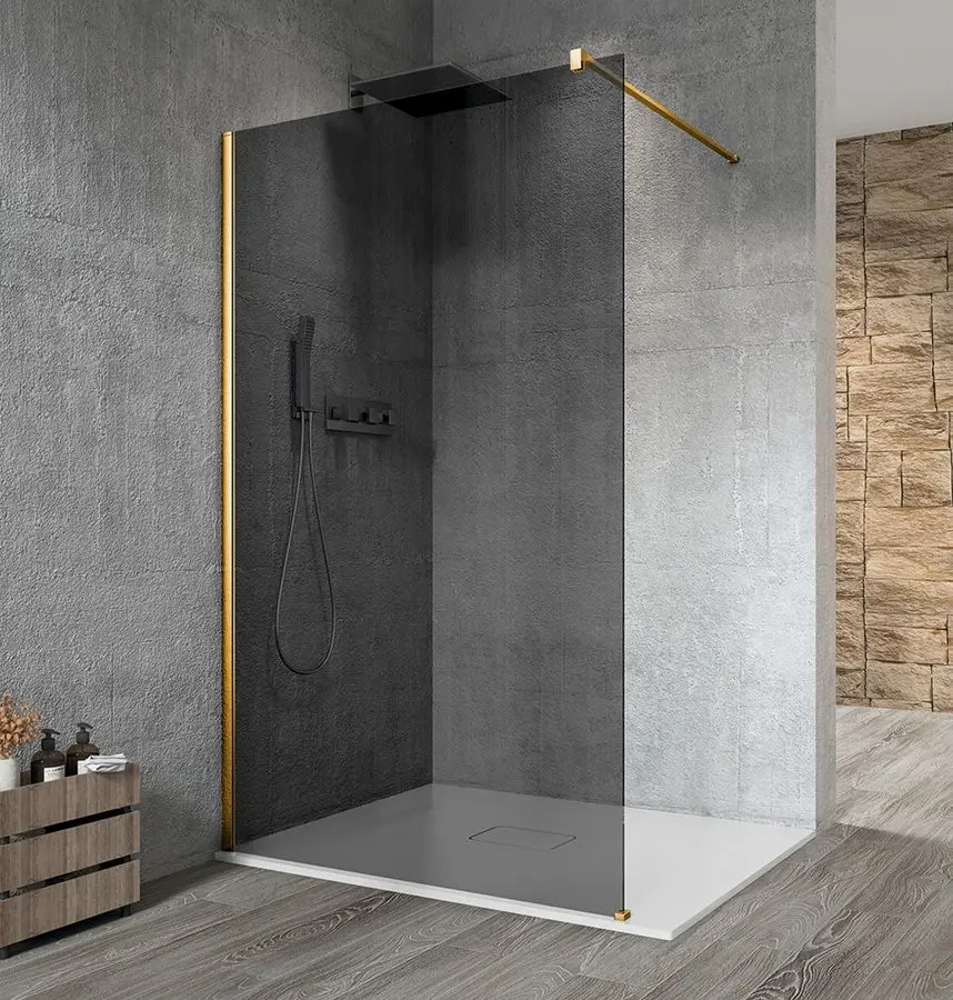 GELCO VARIO GOLD jednodílná sprchová zástěna k instalaci ke stěně, kouřové sklo, 1300 GX1313GX1016