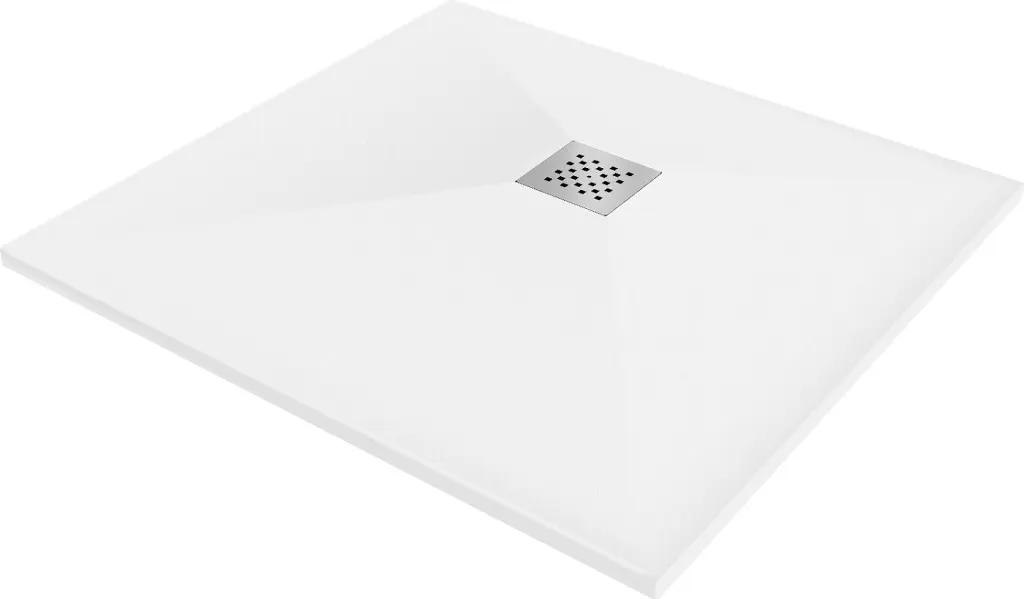 MEXEN Stone+ Sprchová vanička čtvercová 70x70, bílá 44107070