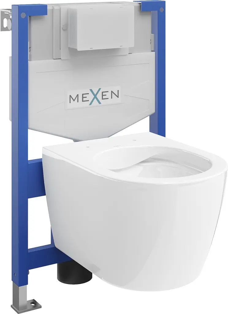 MEXEN/S WC předstěnová instalační sada Fenix XS-F s mísou WC Carmen, bílá 6803388XX00