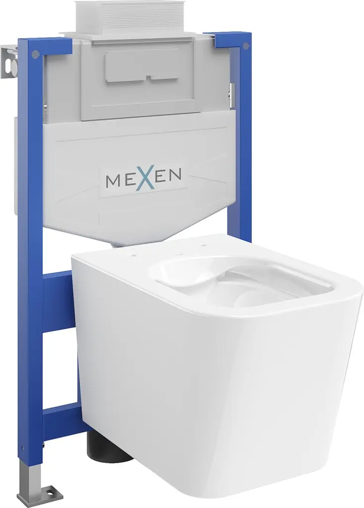 MEXEN/S WC předstěnová instalační sada Fenix XS-U s mísou WC Teo, bílá 6853385XX00