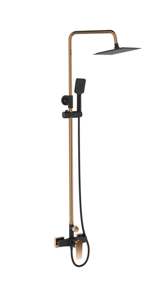 INVENA Sprchový sloup s baterií MIDNIGHT černá/zlato AU-35-D14-V