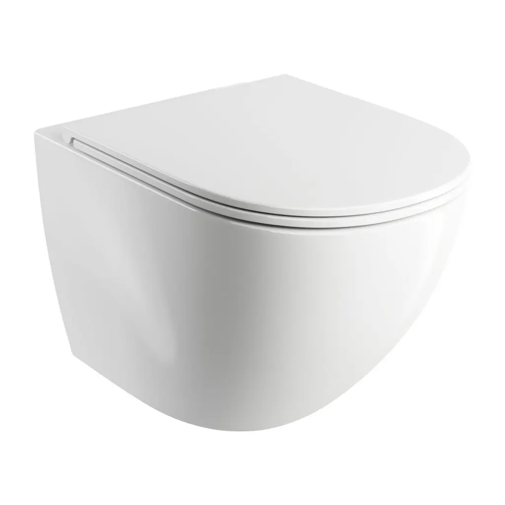 OMNIRES Závěsné WC se sedátkem SoftClose, Rimless, bílá OTTAWAMWBP