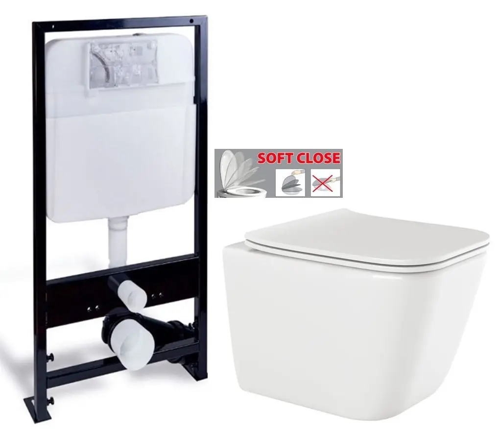 PRIM předstěnový instalační systém bez tlačítka + WC INVENA PAROS + SEDÁTKO PRIM_20/0026 X RO1