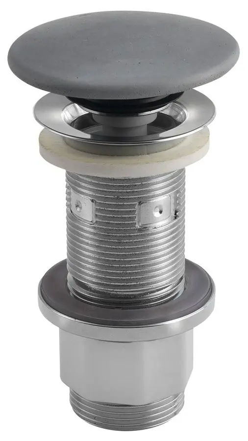 SAPHO Umyvadlová výpust 5/4“, click-clack, betonová zátka, 10-80, šedá mat FG917