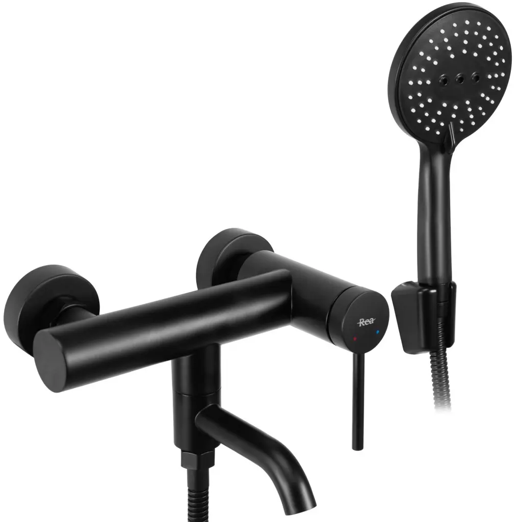 REA Vanová nástěnná baterie Clif Black REA-B4240