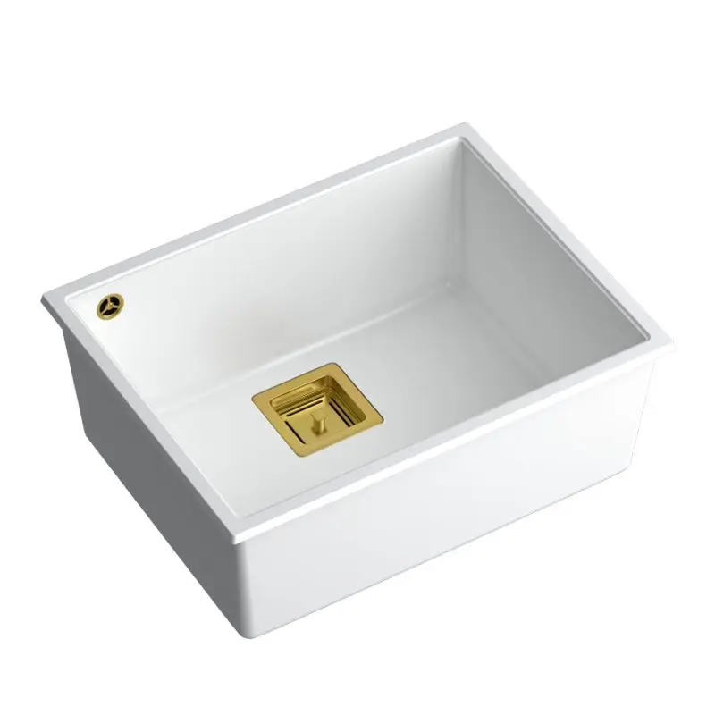 Quadron Granitový dřez DAVID 50 White Ocel HQD5542U1-BS