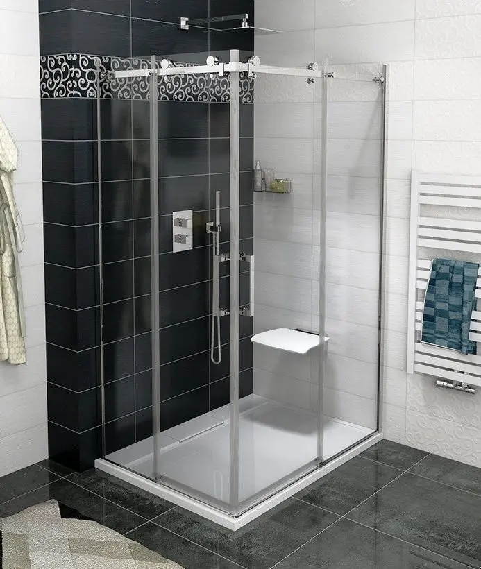 GELCO DRAGON Obdélníkový sprchový kout 1000x1100 čiré sklo, GD4210-GD4211, rohový vstup GD4210-GD4211