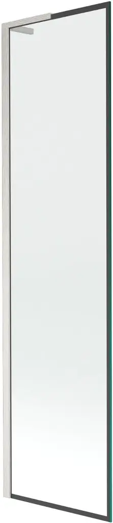 MEXEN/S Next L vanová zástěna FIX 50 x 150, černá vzor, nikl kartáčovaná 895-050-000-03-70-97