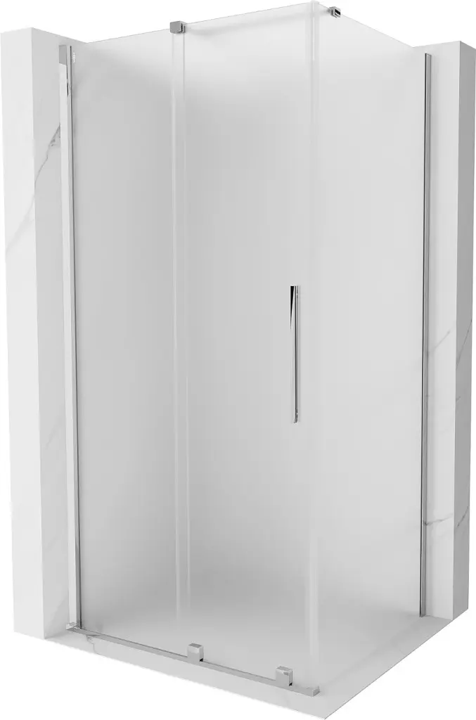 MEXEN/S Velar sprchový kout, posuvné dveře 110 x 85, dekor, chrom 871-110-085-31-01