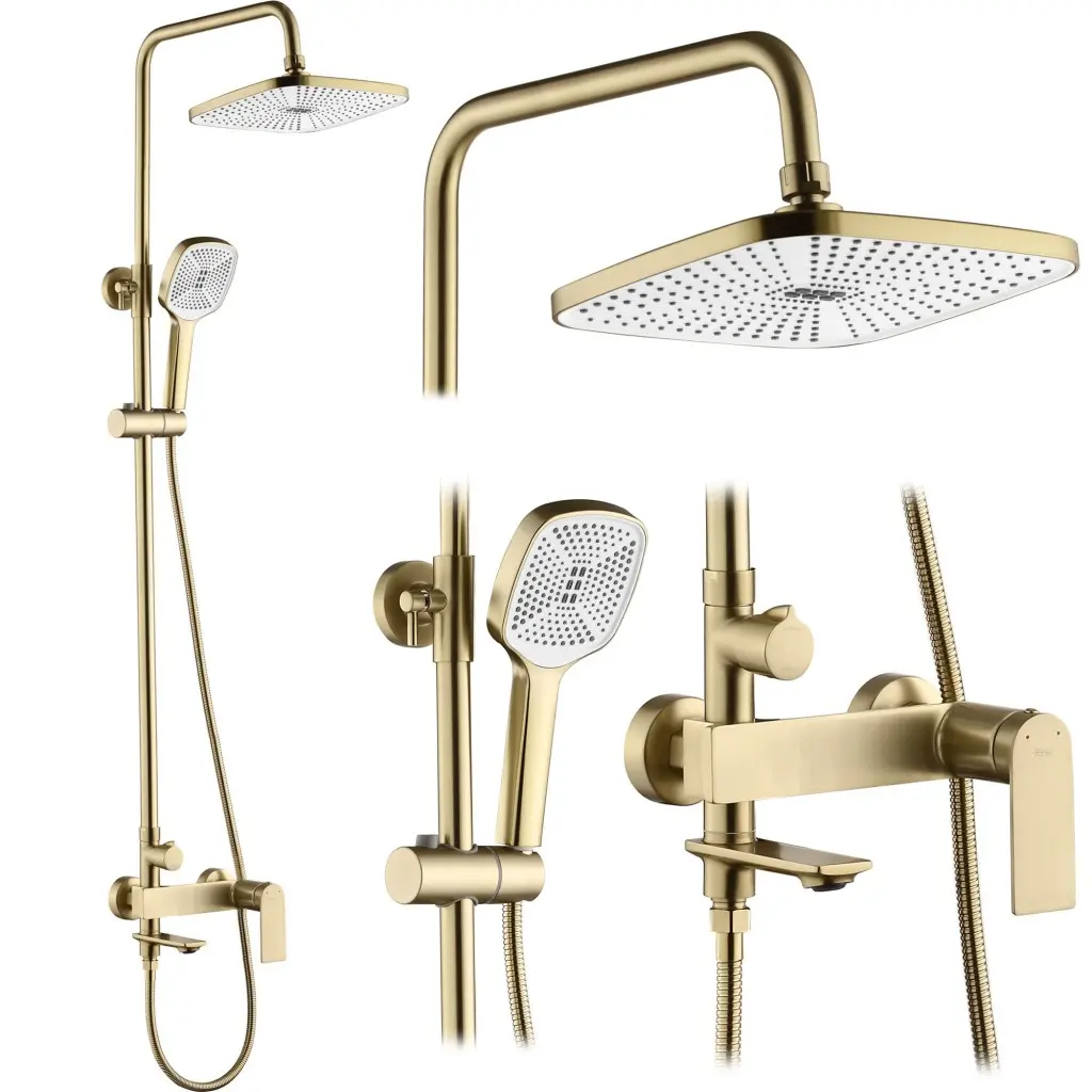 REA Sprchový set STORM GOLD BRUSH REA-P9536