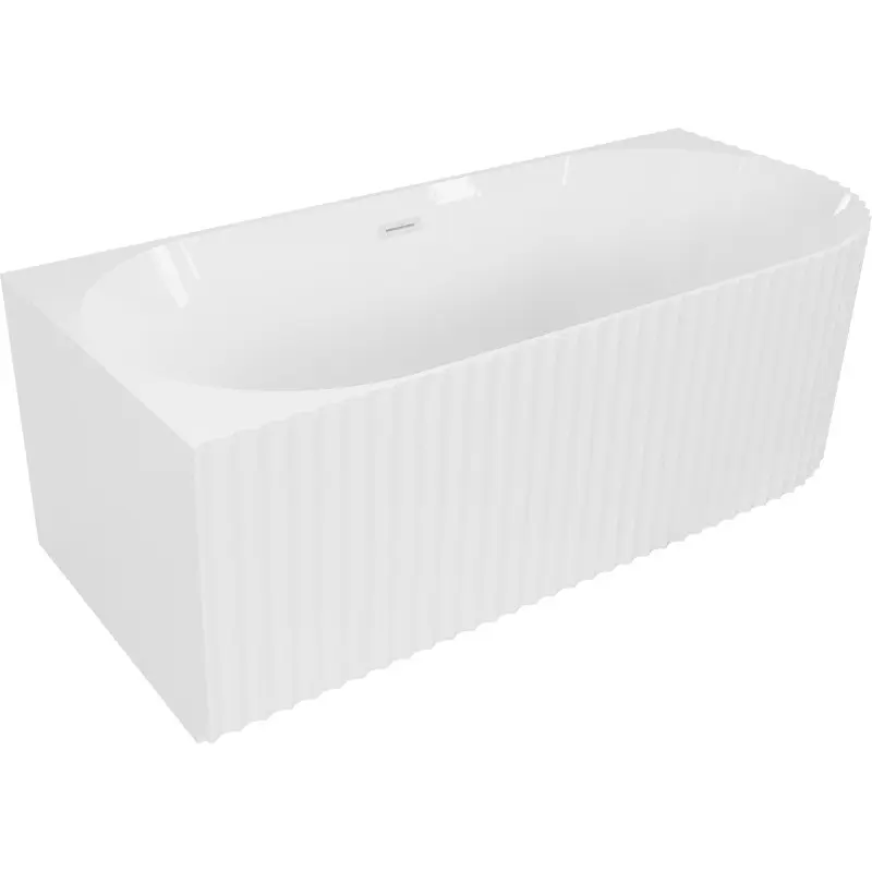 MEXEN/S Gia volně stojící rohová vana reliéf levá 170 x 80, bílá lesk, sifon a přepad bílá 52701708000L-20