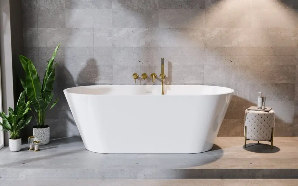 BESCO Volně stojící vana DEEVA bílá Barva Bílá, Barva sifonu Chrom, Rozměr vany 180 × 80 VANDEEVA180C