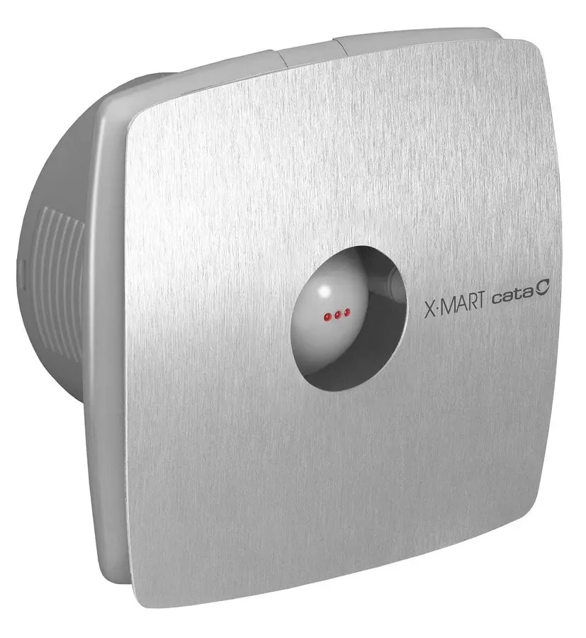 CATA X-MART 10 koupelnový ventilátor axiální, 15W, potrubí 100mm, nerez mat