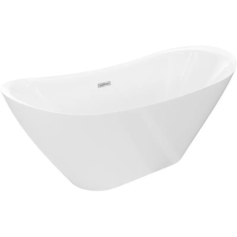 MEXEN/S Lotos volně stojící vana 150 x 75, bílá, sifon a přepad chrom 52051507700-01