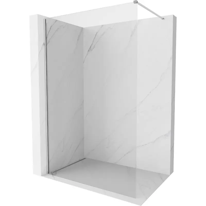 MEXEN/S Kioto-X Sprchová zástěna WALK-IN 120 x 200, transparent 10 mm, chrom 800-120-101-01-00-X