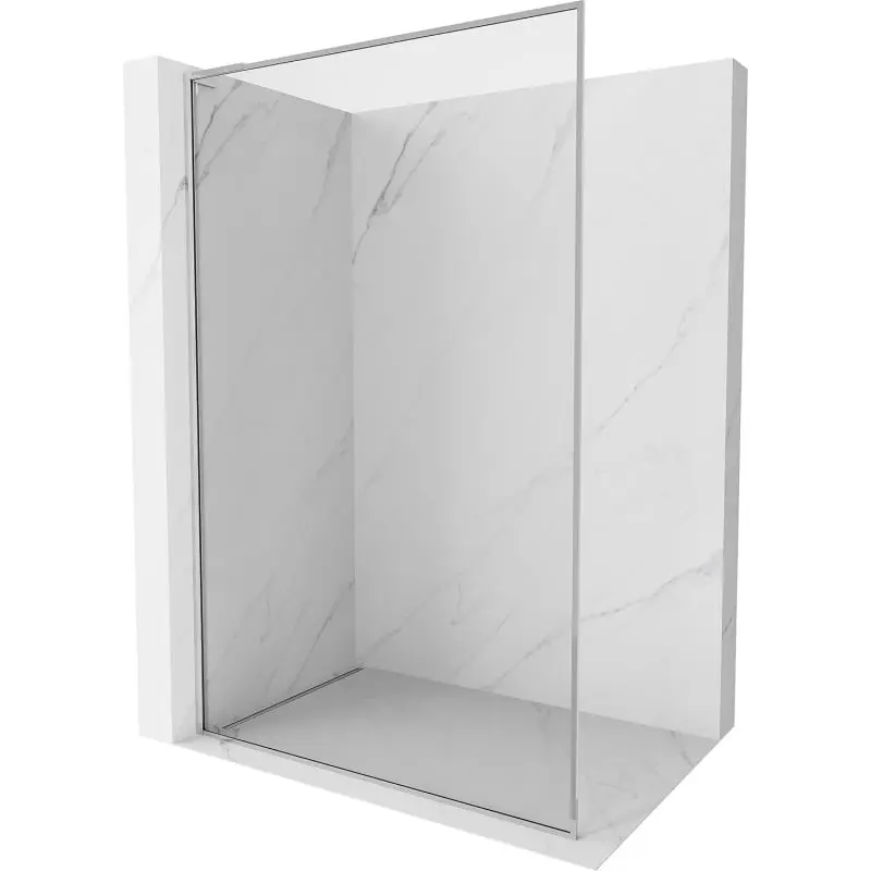 MEXEN/S Kioto-F L Sprchová zástěna WALK-IN s rámem 55 x 202, transparent 8 mm, chrom 800-055-174-01-00