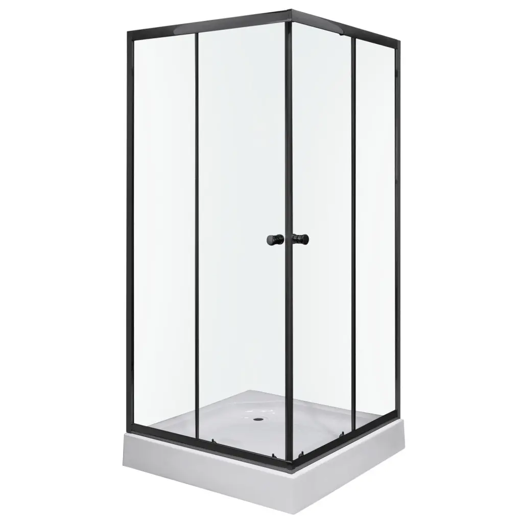 KERRA Kabina sprchová Olga SQ 90 ČERNÁ (s vaničkou) 5907548113412