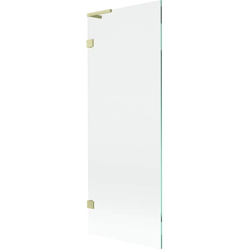 MEXEN/S Lunar L vanová zástěna FIX 70 x 150, transparent, zlatá kartáčovaná 897L-070-000-55-00