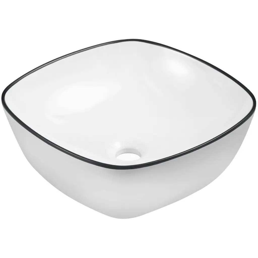 KERRA Umyvadlo na desku KR-650 WH/BL 5907548123237