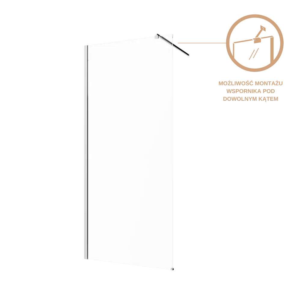 INVENA Walk-in II 110x200cm, čirá 8mm shiny-glass, chrom AK-32-112-S