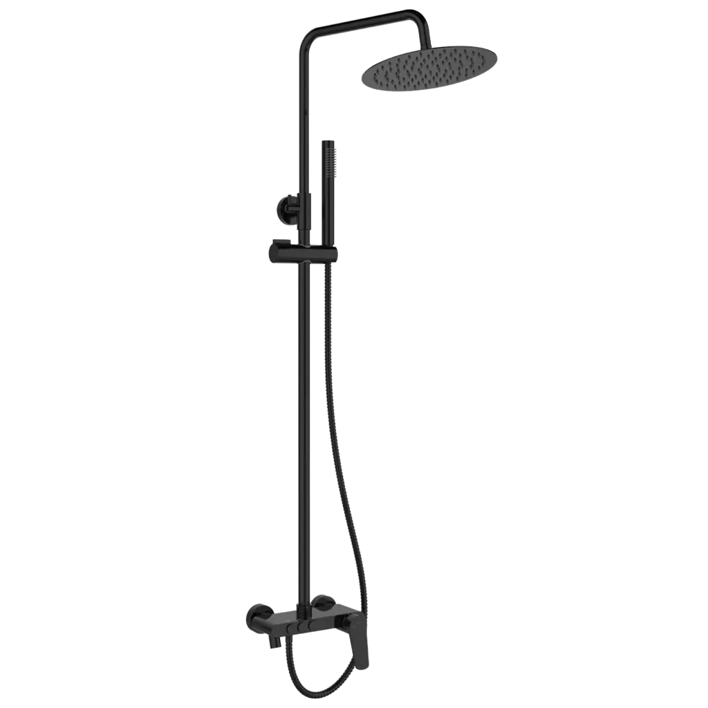 INVENA Sprchový sloup s baterií, Alonia Trend, černý leskAU-70-D04-V