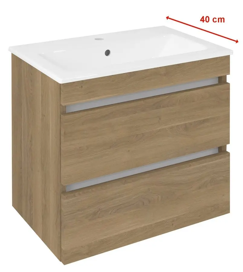 SAPHO EZARA umyvadlová skříňka 58x54x39cm, dub cuneo EZ592-2525