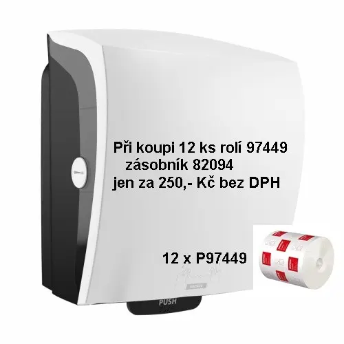 AKCE Zásobník papírových ručníků KATRIN 82094 plus 2x6 rolí 974495 (náhrada za 46010 a 97425) EG991