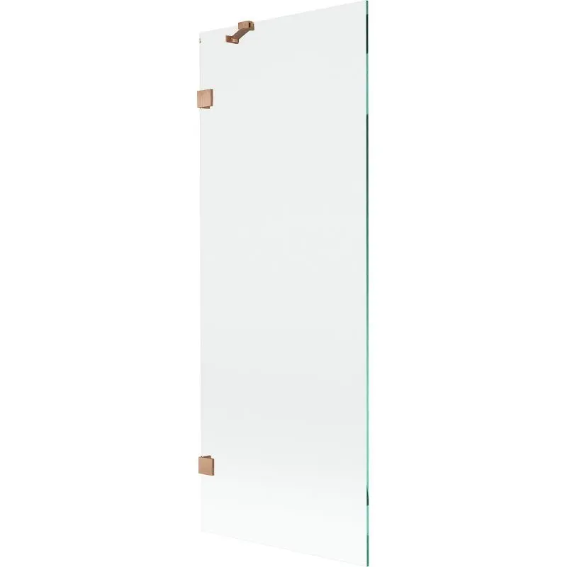 MEXEN/S Lunar vanová zástěna FIX 70 x 150, transparent, měď kartáčovaná 897-070-000-65-00