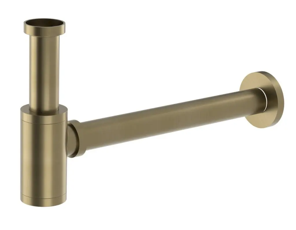 SAPHO Umyvadlový sifon 5/4", odpad 32, kulatý, zlato mat SI51G
