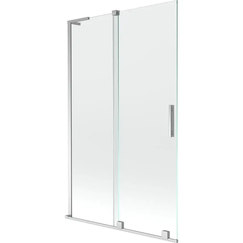 MEXEN/S Velar L dvoukřídlá posuvná vanová zástěna 110 x 150, transparent, chrom 896-110-003-01-01