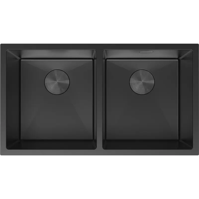 MEXEN Binox ocelový dřez 2-bowl 800 x 450 mm, černá 6421802000-70