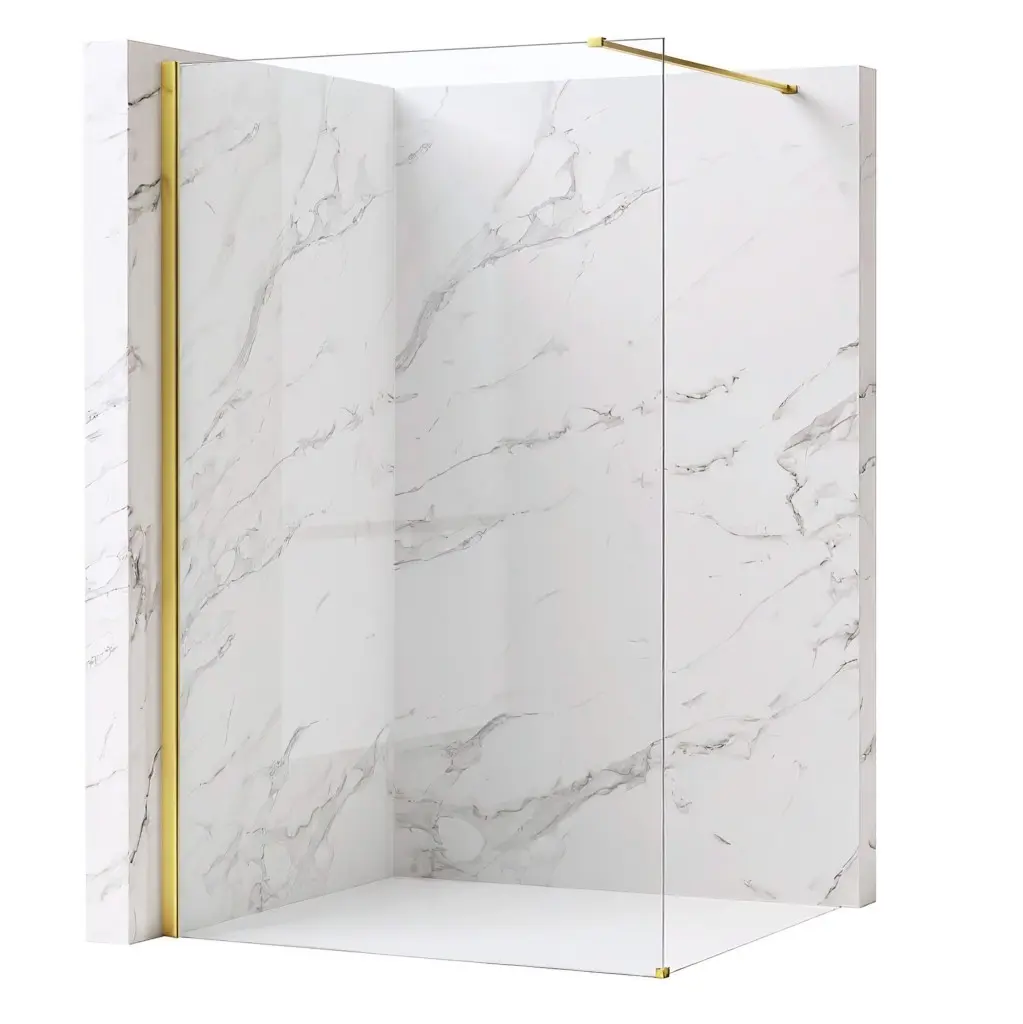 REA/S Sprchová zástěna Flexi Transparent / Gold 120 KPL-K99560