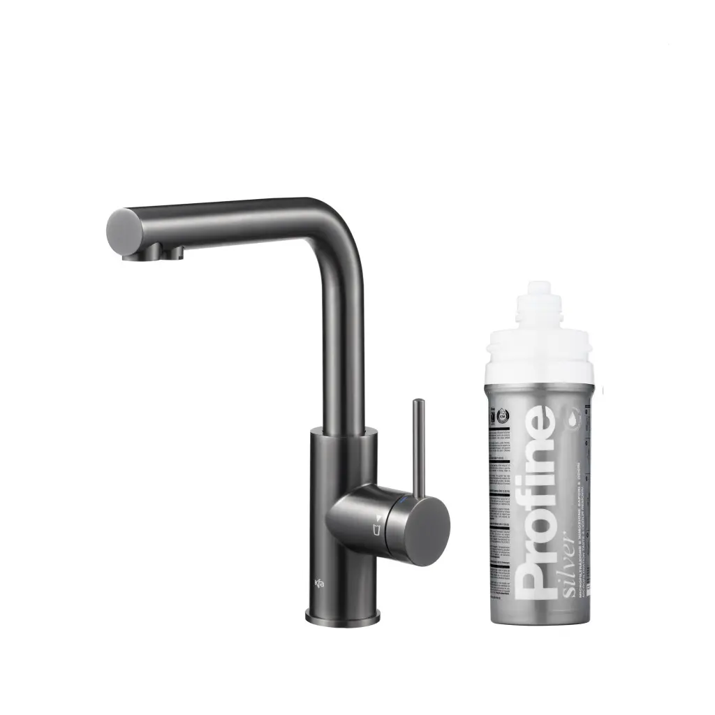 KFA Duero pure basic, filtrující s otočnou výtokovou armaturou, gunmetal šedá + profine silver s 6623-914-61