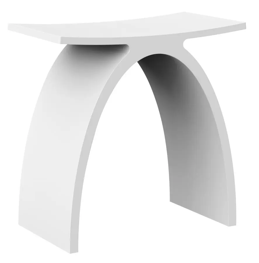 Sapho KORAL koupelnová stolička 43x43x23,5cm, solid surface, bílá mat