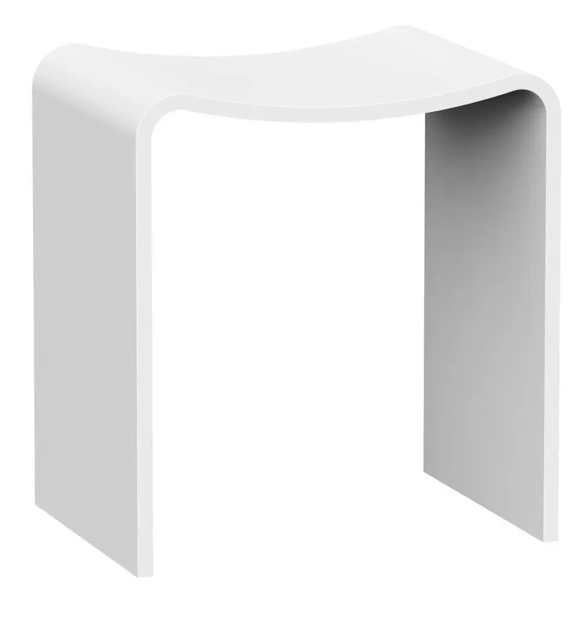 Sapho KORAL koupelnová stolička 40x43x30cm, solid surface, bílá mat