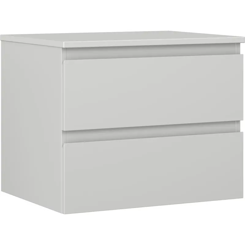 MEXEN/S Orio koupelnová skříňka pod umyvadlo 60 cm s deskou, 2 zásuvky, šedá mat 91A10-06047-2-BFFC62