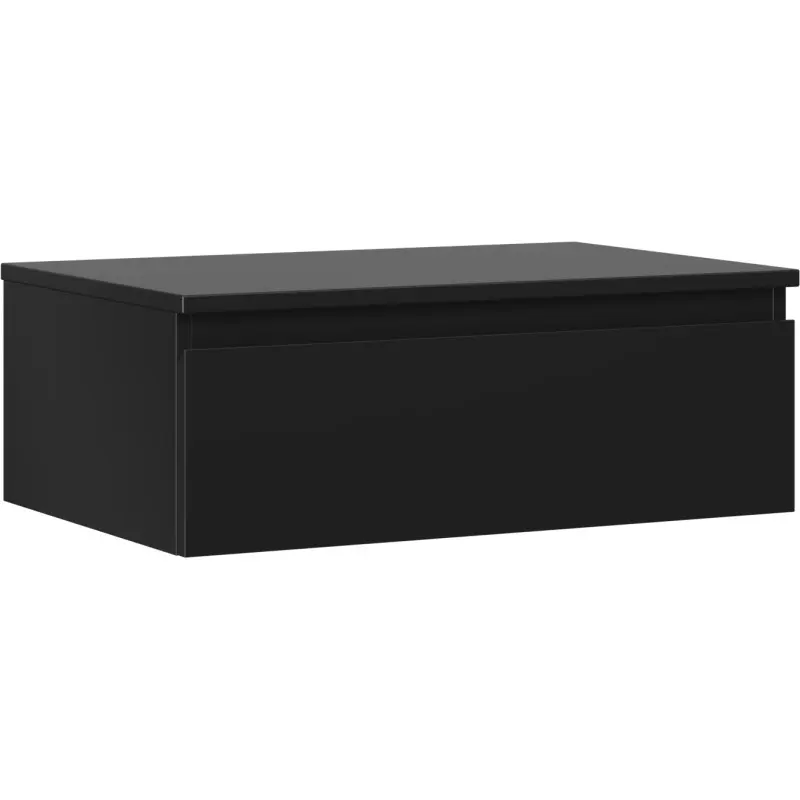 MEXEN/S Orio koupelnová skříňka pod umyvadlo 70 cm s deskou, 1 šuplík, černá mat 91A10-07023-1-BFC71