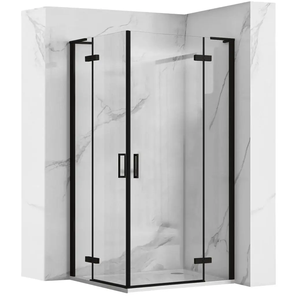 REA/S Sprchová kabina Hugo Double Black 90x90 KPL-K6601