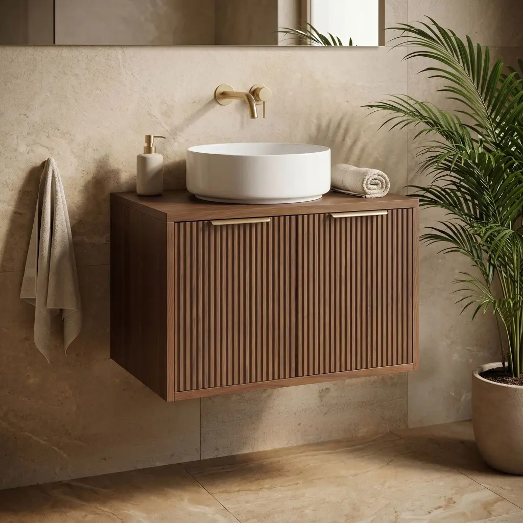 REA Koupelnová skříňka pod umyvadlo Core 60cm Brown REA-M0411