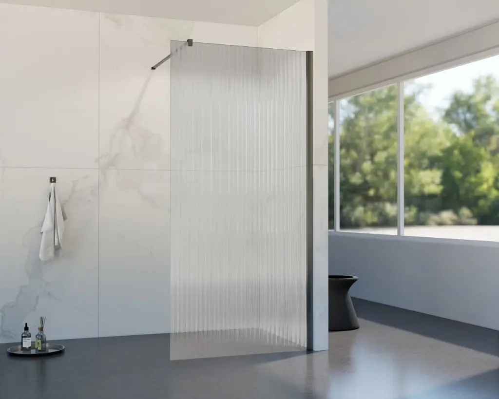 HOPA Walk-in sprchový kout LAGOS GRAFIT NEW 200 Barva rámu Grafit, Doplňky bez doplňku, Rozměr A 100, Rozměr C 200, Výplň Vroubkované bezpečnostní sklo 8 mm BCLAGO10GPN2