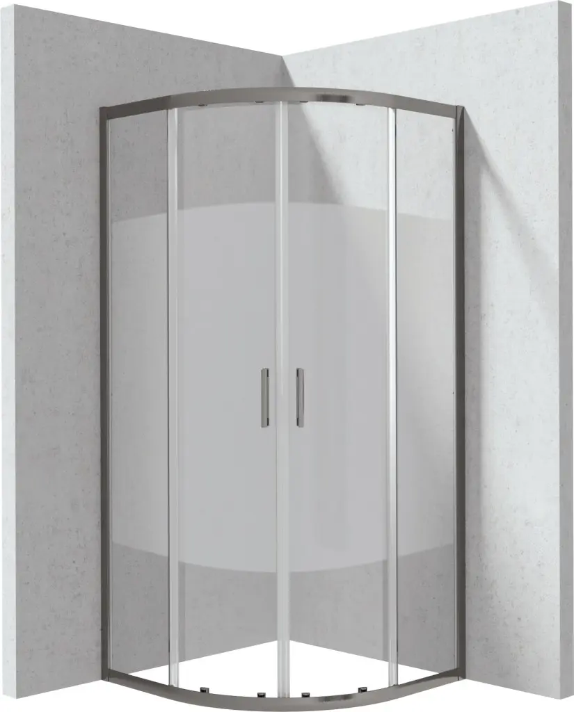 DEANTE Funkia Evo čtvrtkruhový sprchový kout, 90x90 cm – vzor pruh KYP_DE99P