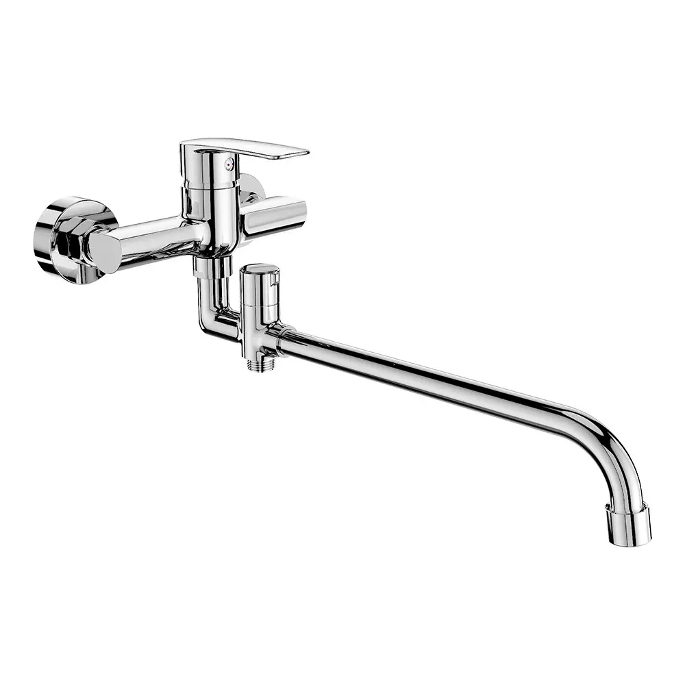 Mereo Nástěnná baterie do byt. jádra, Pego, 150 mm, s trubkovým ramínkem ø 18 mm 330 mm, bez přísluš. CB60205P