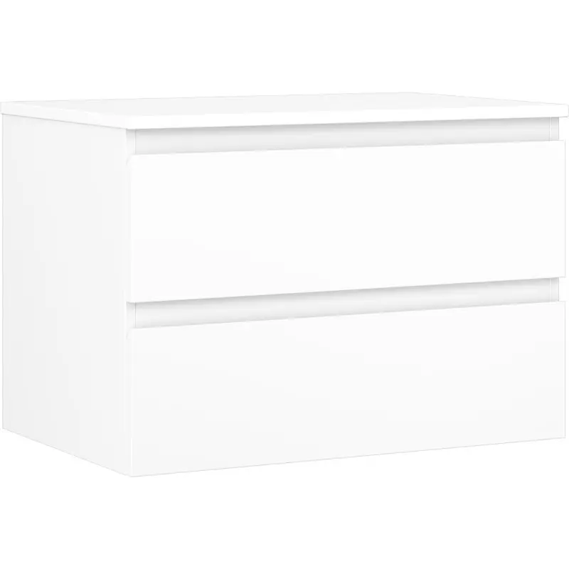 MEXEN/S Orio koupelnová skříňka pod umyvadlo 70 cm s deskou, 2 zásuvky, bílá mat 91A10-07047-2-BFFC01