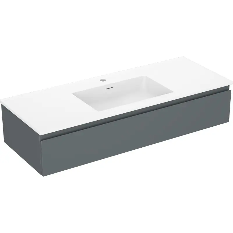 MEXEN/S Orio koupelnová skříňka 120 cm s umyvadlem Otis, 1 šuplík, grafit mat/bílá mat 91A10-12023-1-BF66-W18M01