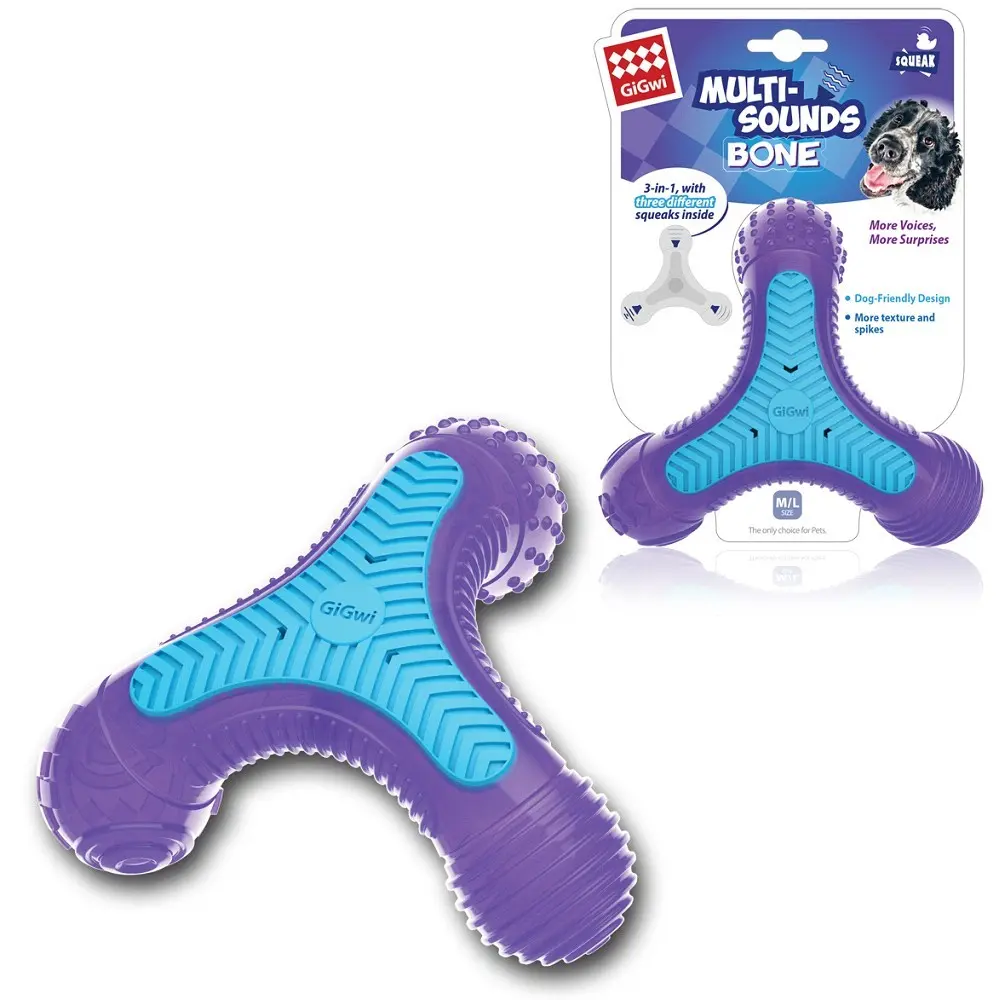GiGwi Multi-Sounds Bone 16x14cm