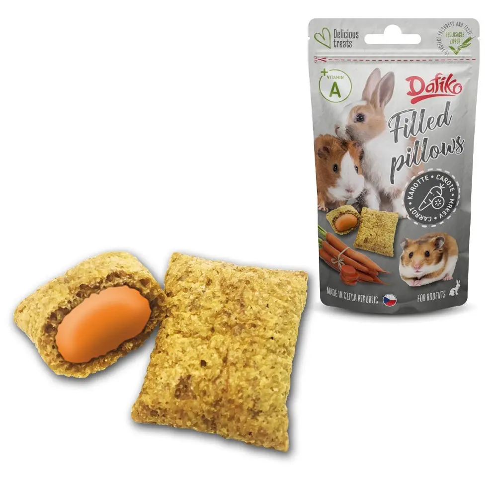 Dafiko plněné polštářky mrkev, 40g